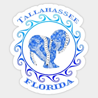 Tallahassee Florida Vacation Tribal Manatees Sticker